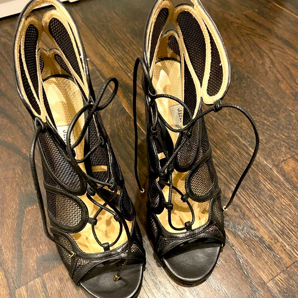 Jimmy Choo shoes, size 37.5 heel 100mm.